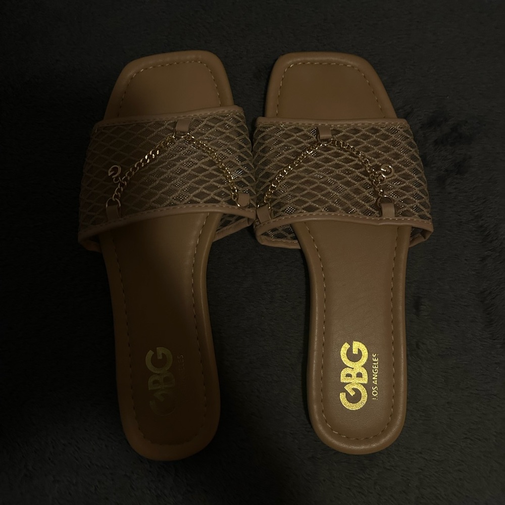 Sandals.